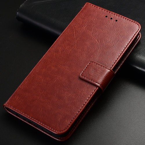 Étui portefeuille en cuir à rabat magnétique pour zte blade  a5 , avec support, housse de protection pour téléphone portable  a5: Marron rétro