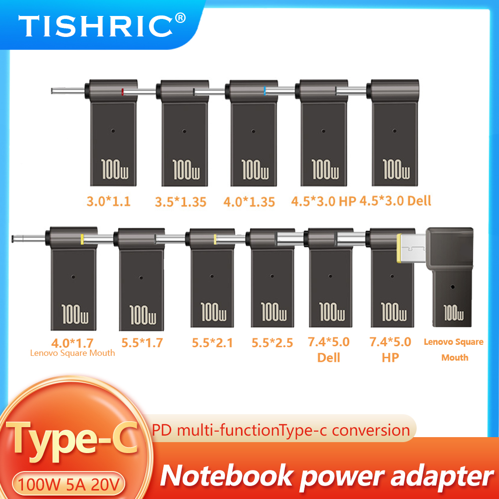 100w pd Laptop-Ladegerät Stecker Typ C zu DC-Buchse Stecker Adapter Buchse zu Stecker Stromrichter für Notebook-Computer PC