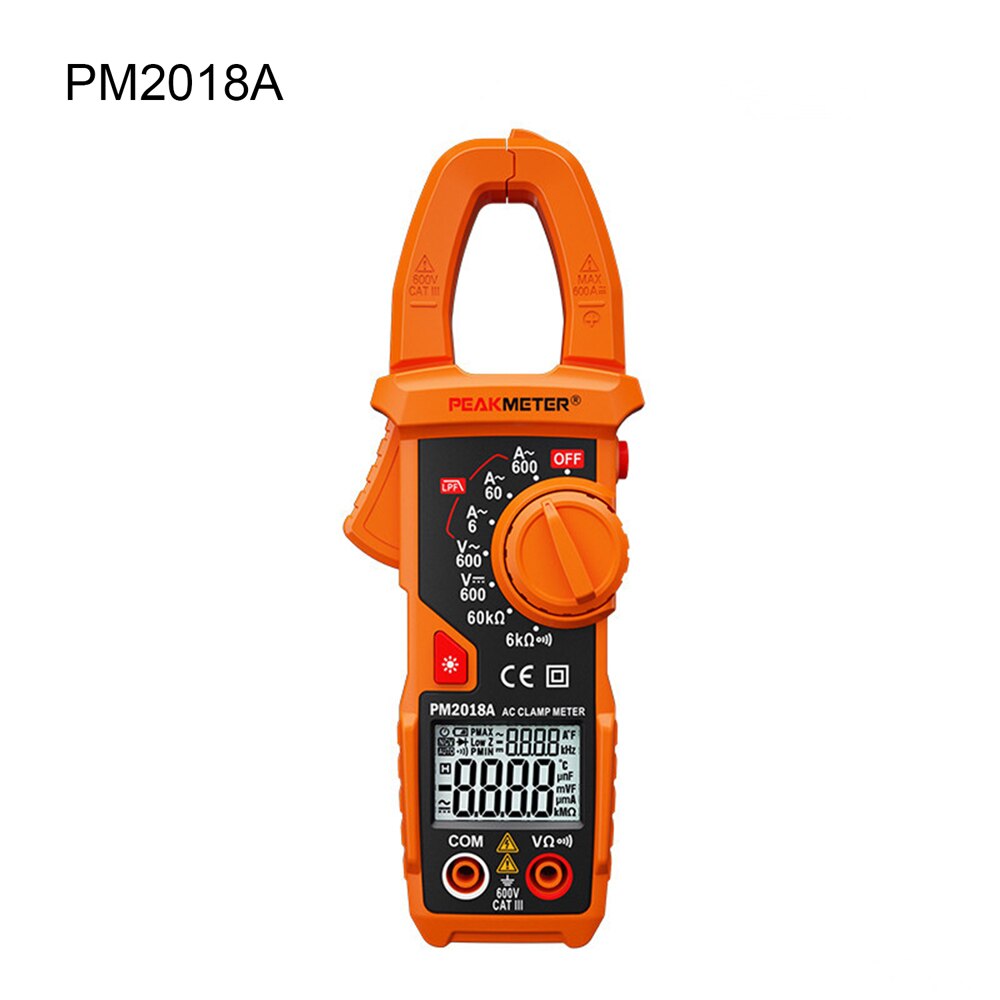 Handheld Smart DC/AC Digital Clamp Meter Multimeter 6000 count Anti-burn High Precision Ammeter Measurement Tester: PM2018A