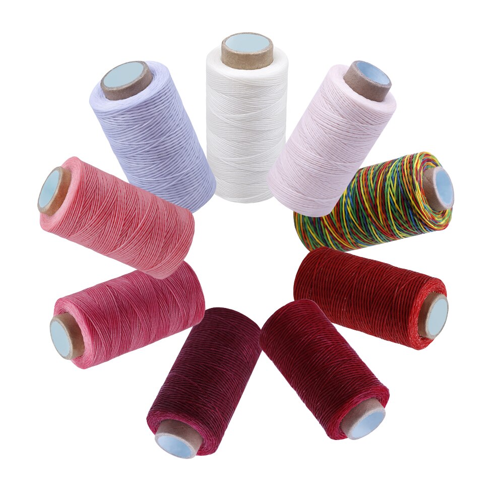 LMDZ 150D 250M Leather Craft Sewing Waxed Thread Heavy Duty Waxed Coarse Whipping Thread 1mm Leather Hand Stitching Multi Color