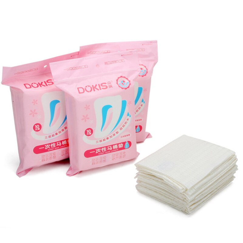 10 stuks/set wegwerp toiletbrilhoes drielaags waterdichte veiligheidstoiletbrilbeschermer type moederzittingbeschermer babyvoeding