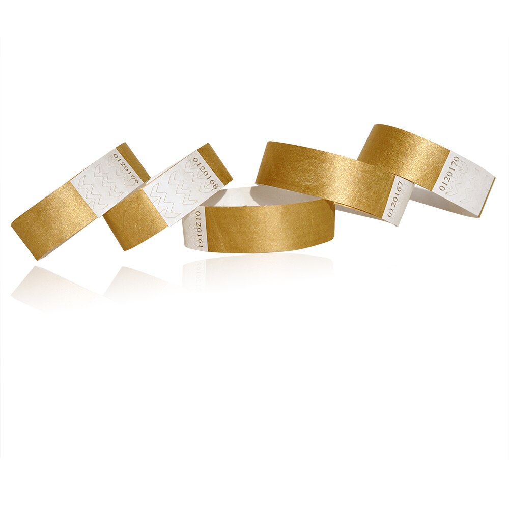 Neon Colors 3/4 inch Tyvek Wristbands with Numbers, Colorful ID Wristbands for Parties Events 500 pieces