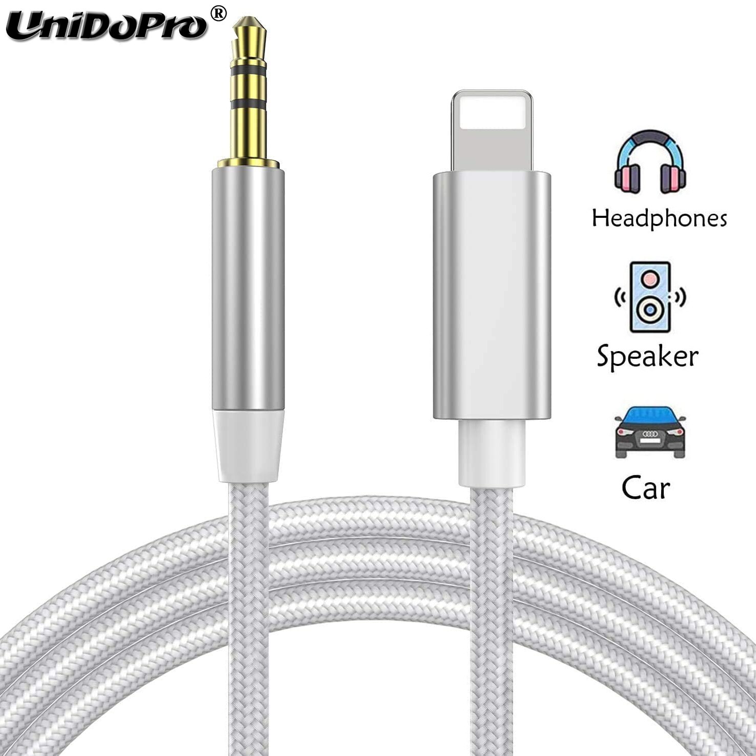 Auto Aux Kabel Audio Cord Voor Iphone 12 11 Pro X Xs Max Xr 7 8 Plus Converter 3.5Mm jack Headphone Adapter Aux Kabels Lijn: Default Title