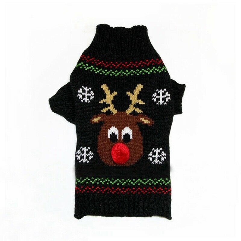 Vinter hund sweater tøj varm jule strikket sweater til små hunde kæledyr tøj frakke s-xxl: C / Xxl