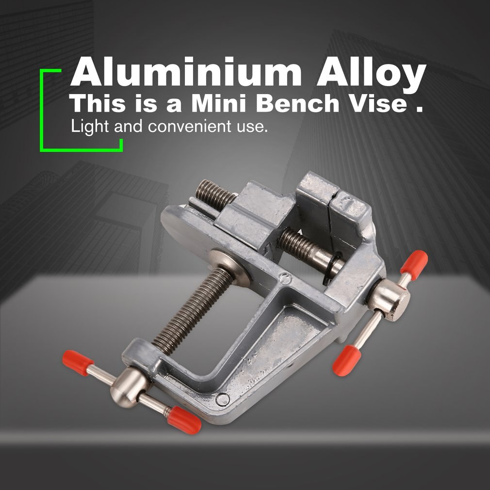 aluminio pequeño pasatiempo de joyeros sargento en la mesa Banco tornillo Mini herramienta Vice multi-Funcational Craft molde herramienta de reparación fija
