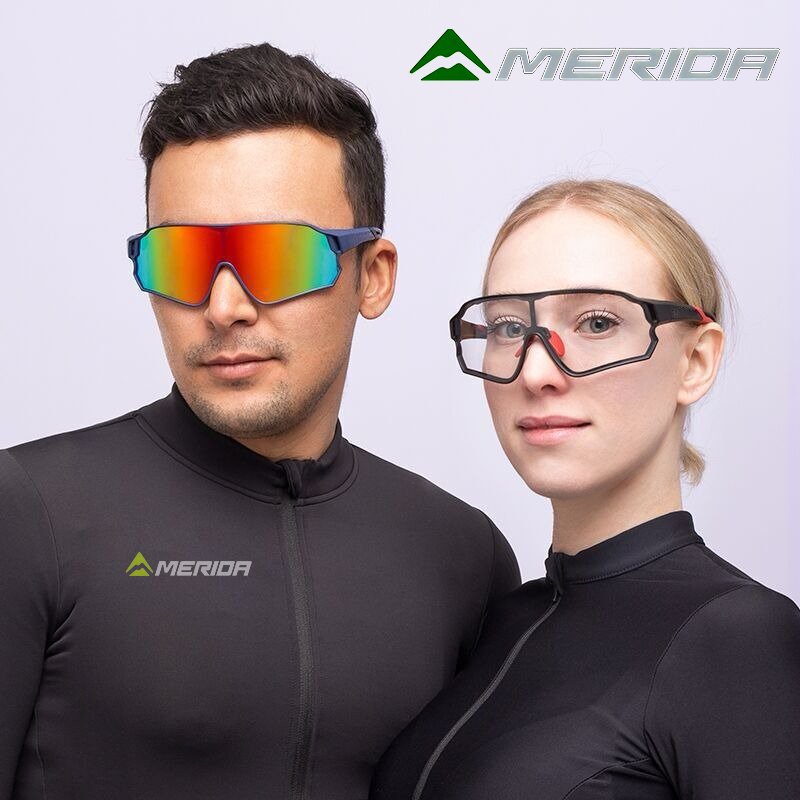 Merida fietszonnebril  uv400, winddichte sportbril voor racefiets en mountainbike,  tr90 montuur, anti-condens en krasbestendig.