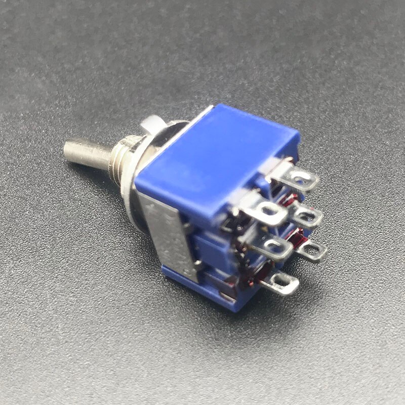 Mini interruptor de 2 vías para bajo eléctrico, accesorio para Guitarra eléctrica, CA 125V 6A, Encendido/encendido rojo/azul, a elegir