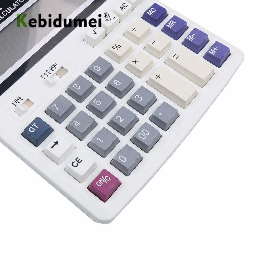 kebidumei Big Buttons Office Calculator Large Computer Keys Muti-function Computer Battery Calculator DS-200ML 12 Digits