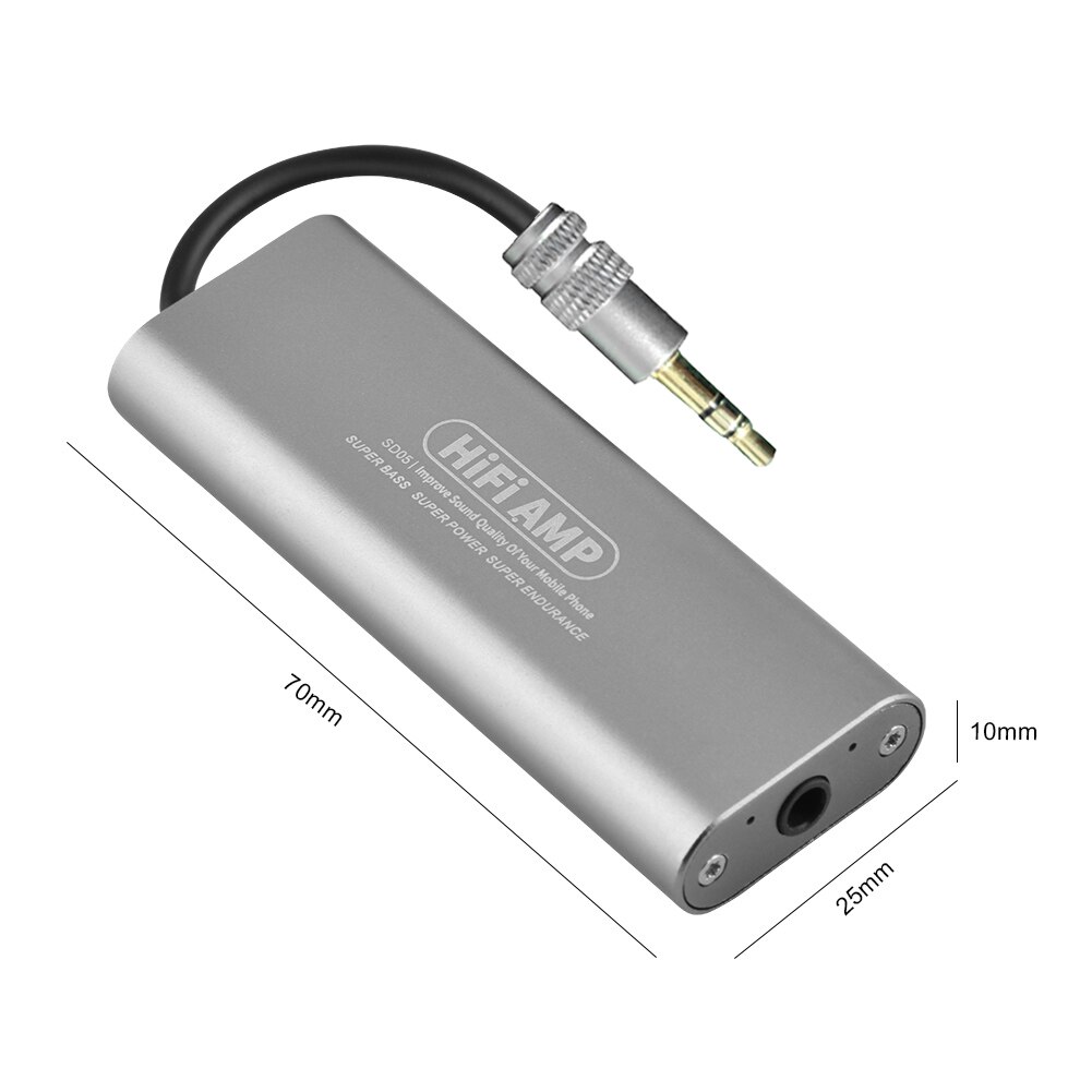 Portable Audio HiFi Headphone Amplifier Earphone Stereo AMP 3.5mm Mini For Phone 95DB SNR 3.5mm AUX Input And Output