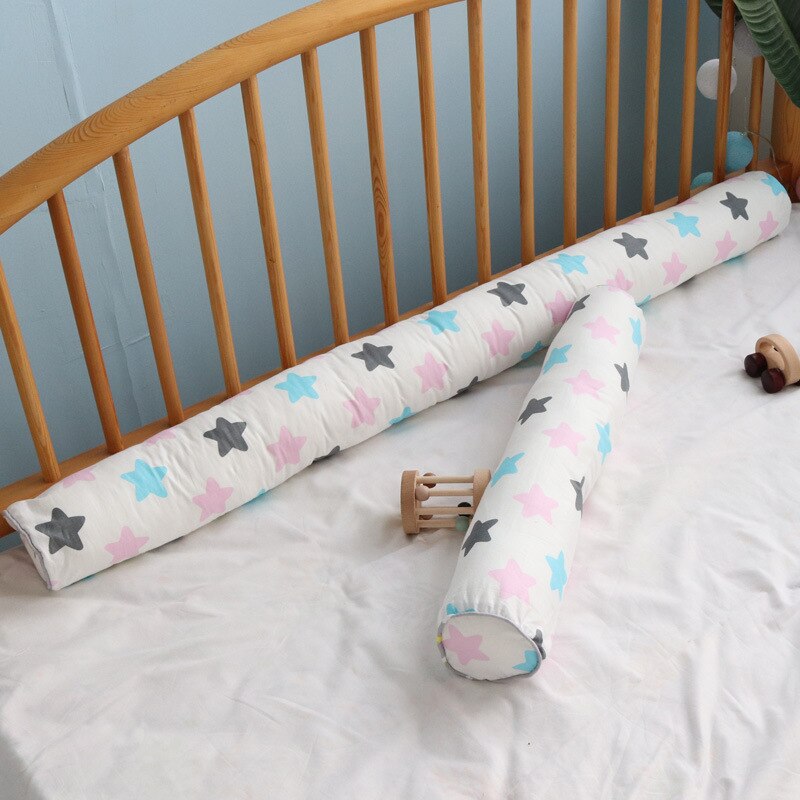 Katoenen Baby Slapen Lange Kussen Rond Kussen Wieg Nest Bumper Nachtkastje Protector Pasgeboren Baby Cot Versieren Bed Omtrek: 60x10cm  8