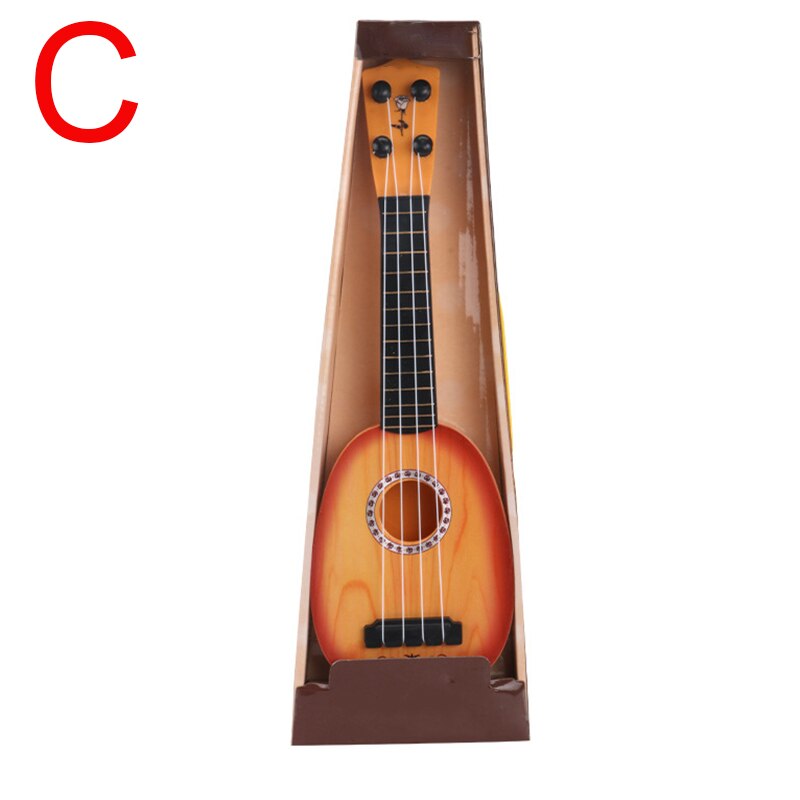 Mini ukelele de simulación nueva para niños, guitarra de aprendizaje de 4 cuerdas, instrumentos musicales, juguetes educativos: C