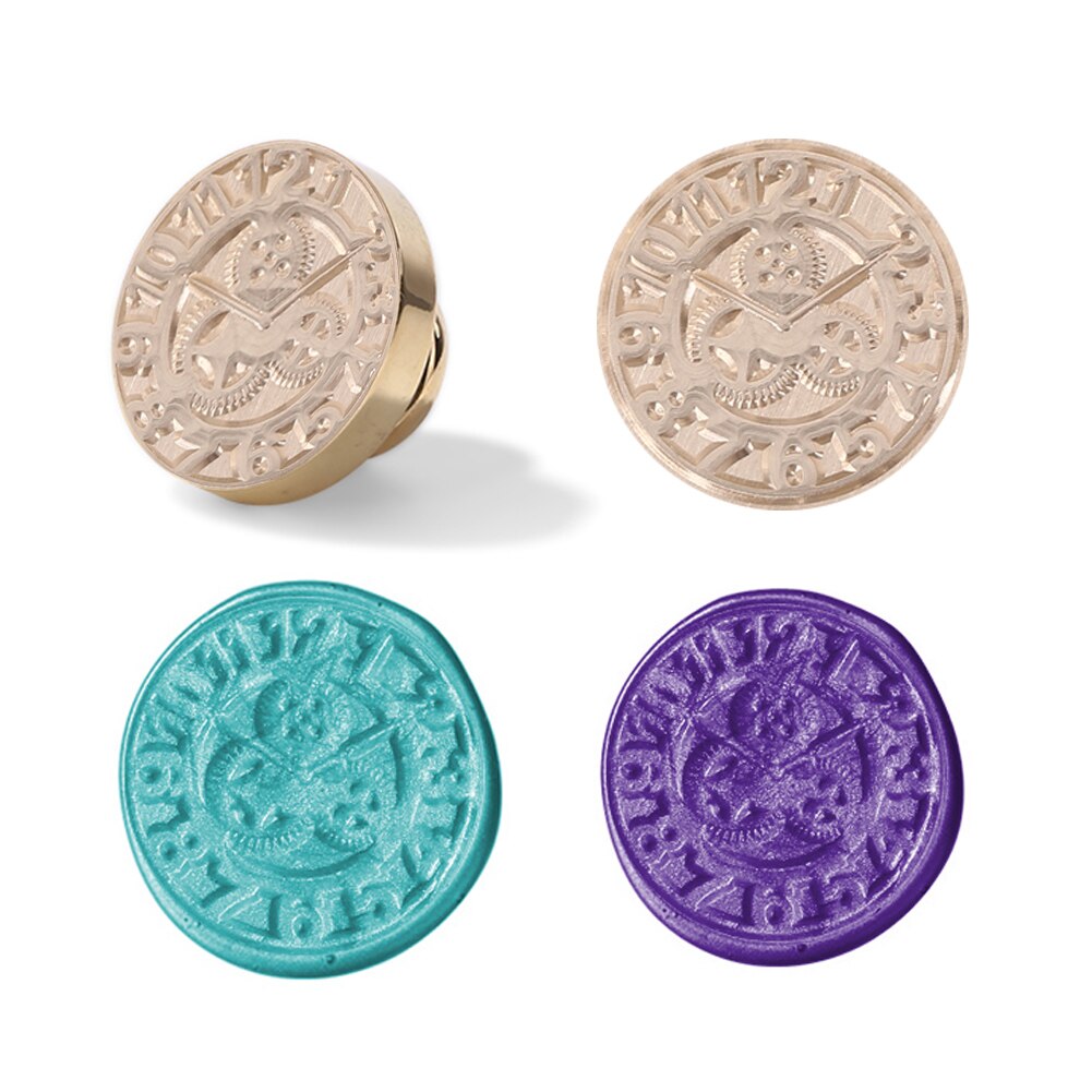 Retro Brand Verf Metalen Lakzegel Postzegels Houten Handvat Planten Patroon Diy Trouwkaarten Decoratie Verjaardag Kaart Seal Stempel: 08