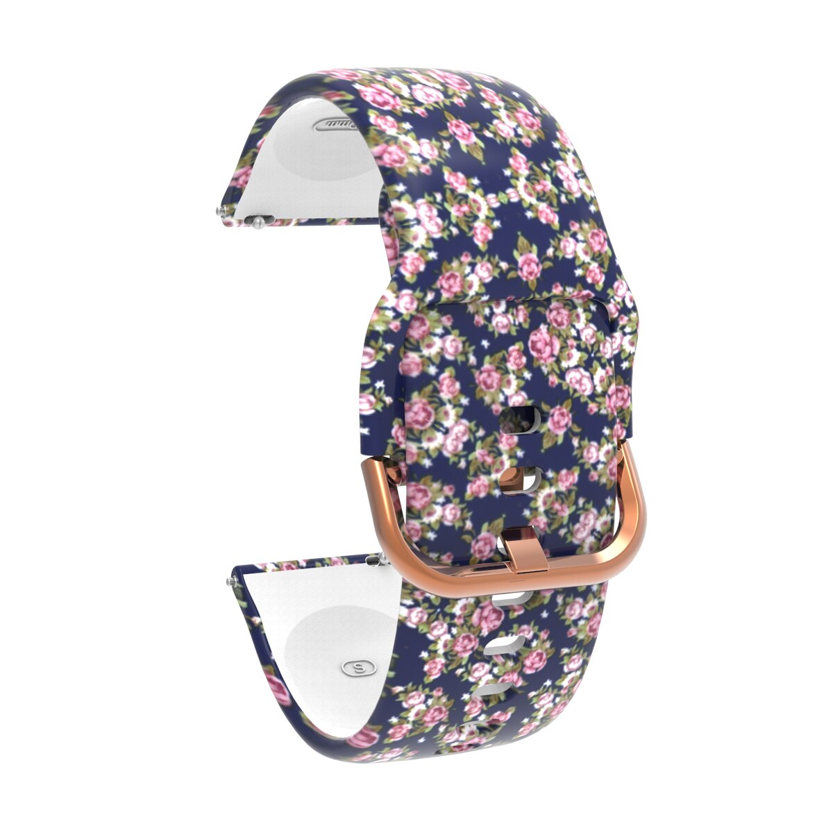 Correa de silicona para reloj Garmin Vivoactive 3, banda suave de camuflaje con impresión de 20mm, Active 5 / 645 245 165/ Venu Sq 2: S / Negro carbón