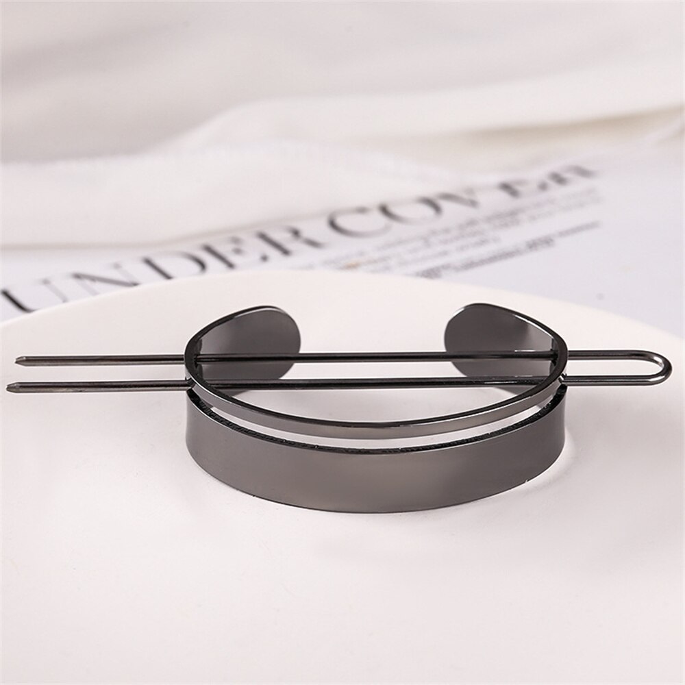 Horquilla de Metal para el pelo para mujer, pasador Simple, soporte para cola de caballo, accesorios para el cabello para niña, estilo femenino: D