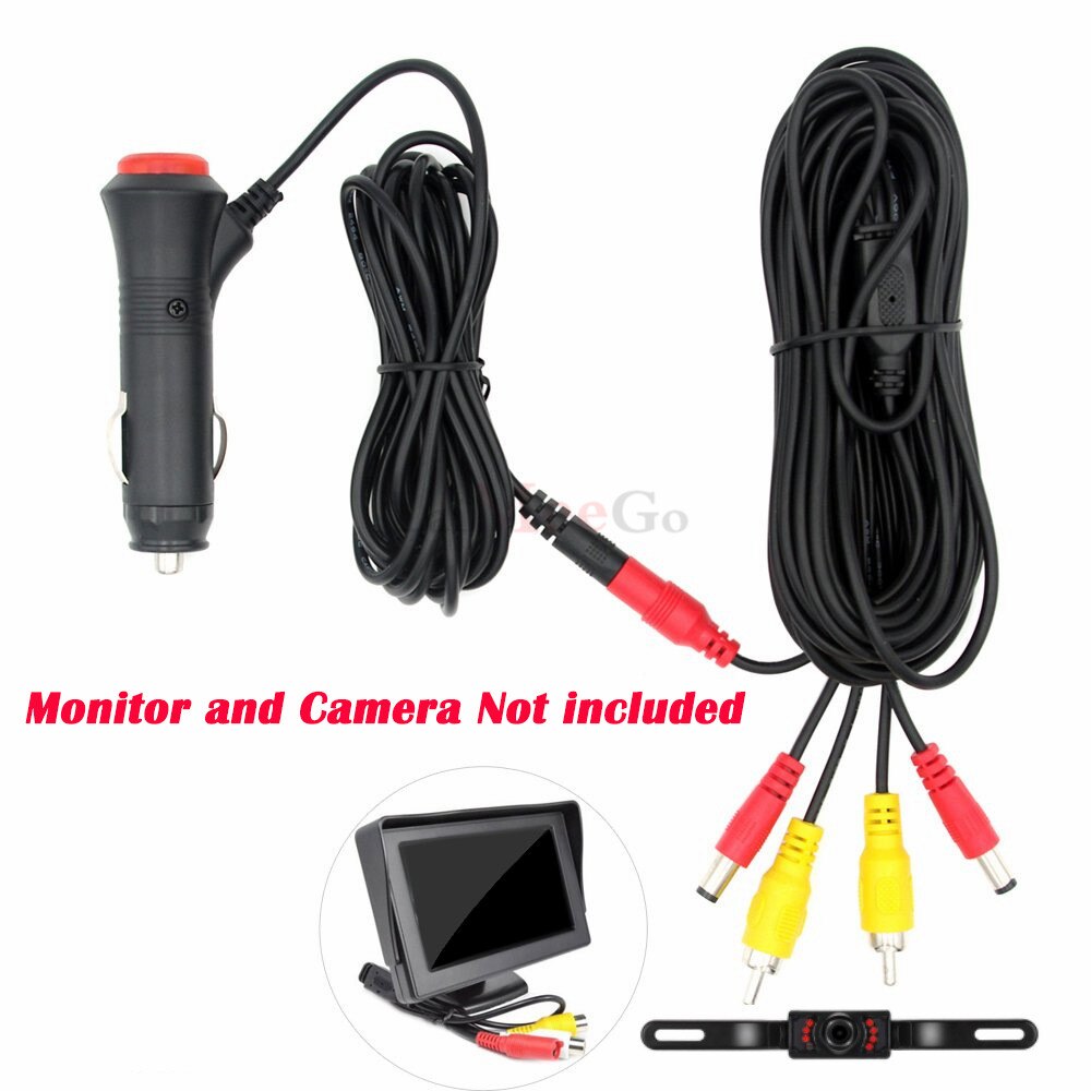 Car reversing camera rear view video line 6m 10m 15m 20m RCA extension line