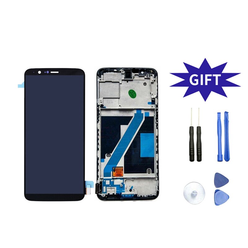 Aaa +/Originele Getest Amoled Voor Oneplus 5T A5010 Lcd Touch Screen Digitizer Vergadering Originele Amoled Display reparatie