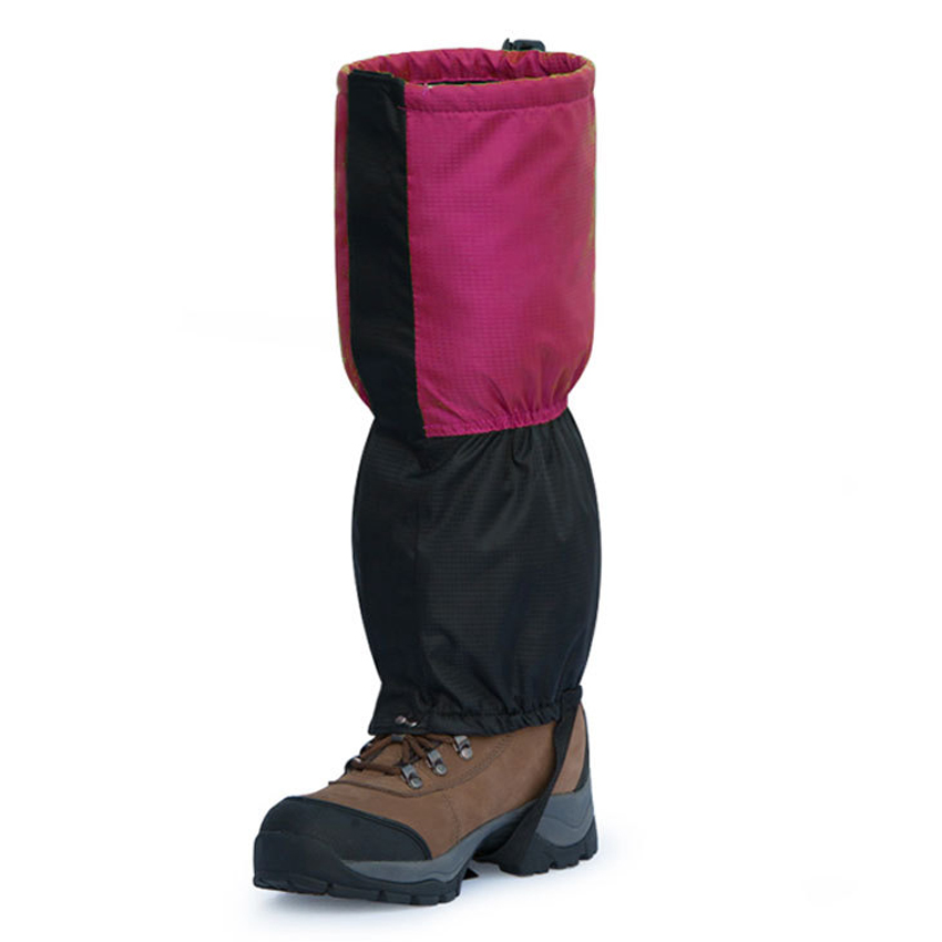 Guêtre imperméable pour homme et femme, jambières de neige, en molleton, pour sports de plein air, randonnée, escalade, cyclisme, VK037: Rose With Fleece