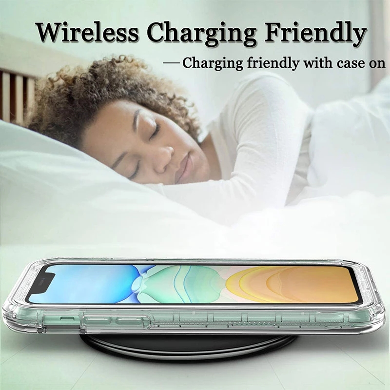 Telefoncover med 360 front og bagside til iphone 15 12 11 13 14 max mini xs x xr xsmax  se 8 7 6 plus cover, gennemsigtigt coque