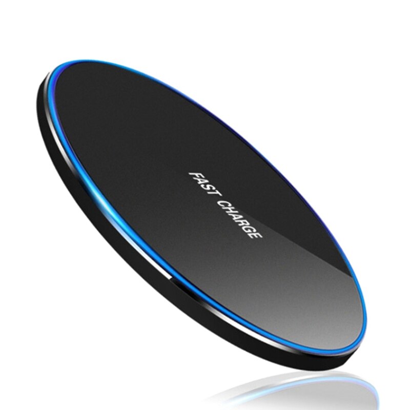 10W Fast Wireless Charger, Suitable For Samsung Galaxy S10 S9 / S9 + S8 Note 9 USB Qi Charging Pad: black