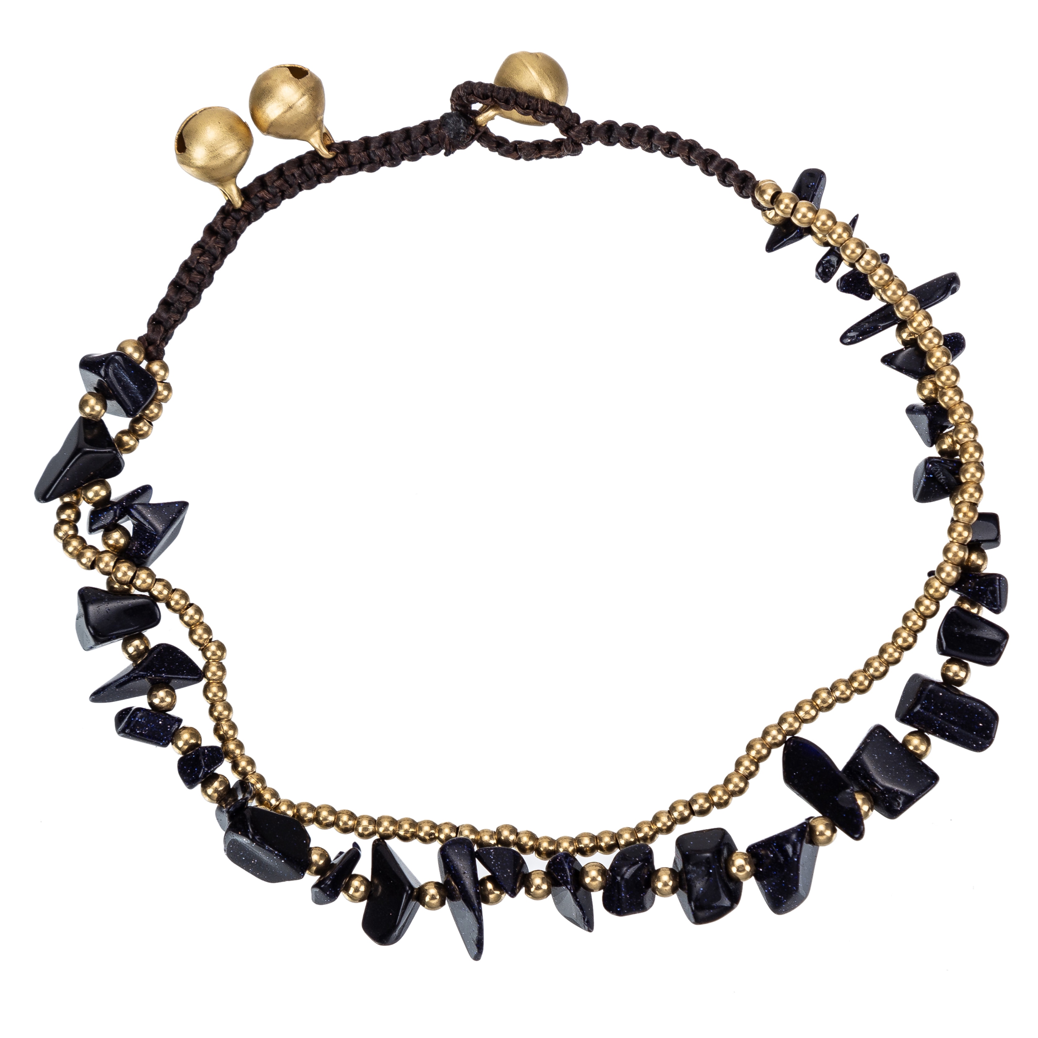 Vintage Natural Black Stones Link Chain Leg Anklets For Women Ankle Bracelet Woman Anklet Female Foot Jewelry