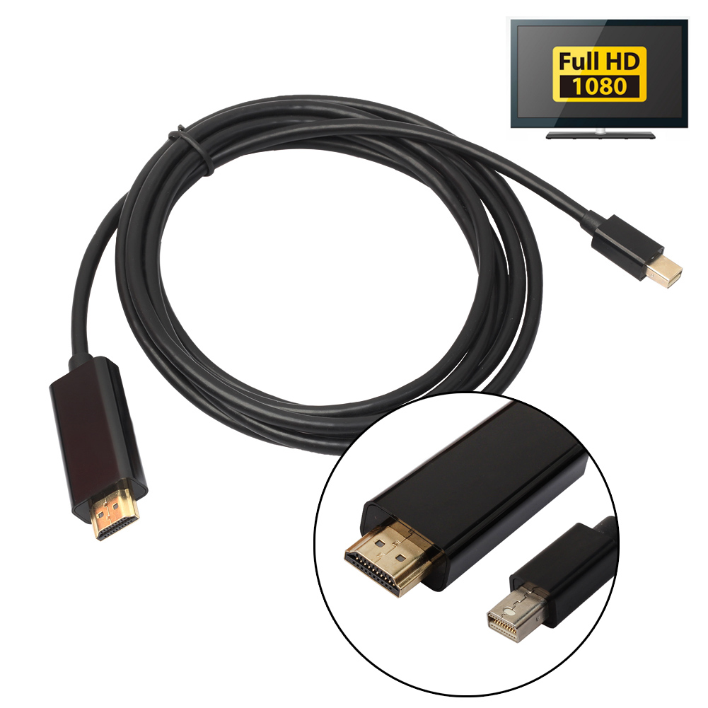1.8 m 6 ft Thunderbolt Mini DisplayPort DP naar HDMI Adapter Kabel voor Mac Book voor MacBook Air voor MacBook pro