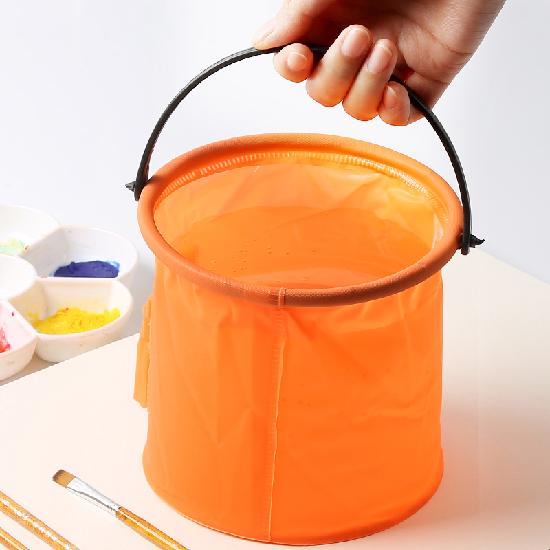 BGLN 1Piece Brush Washing Bucket Plastic Buckets Trumpet Shrink Wash Pen Barrel Art Supplies Random Color