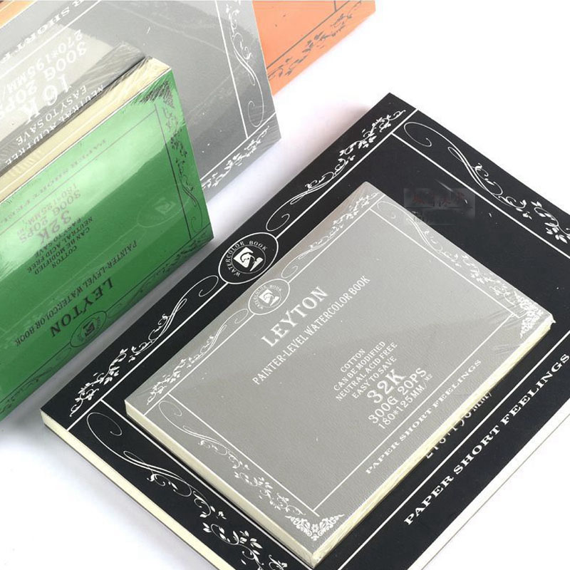 Papel de acuarela 100% algodón , 20 hojas para libro de acuarela pintado a mano para artista, suministros para estudiantes