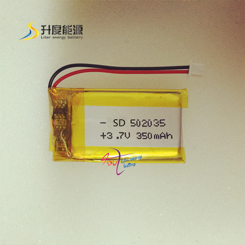 XHR-2P 1.25 Goedkope prijs kleine oplaadbare lipo batterij 502035 3.7 v 350 mah lipo batterij voor bluetooth headset/mp3 mp4