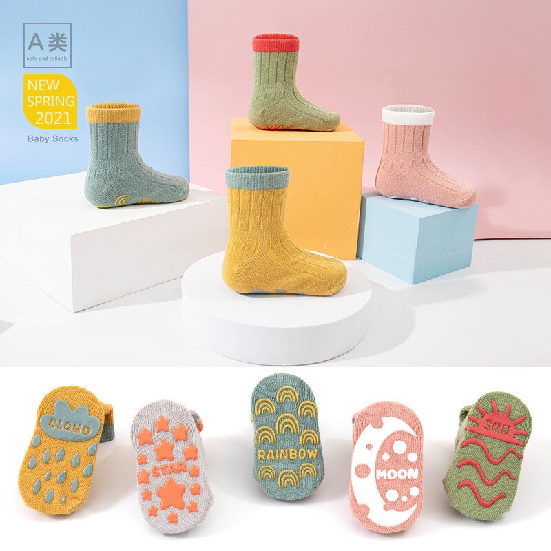 3 Pcs Baby Boy Socks Newborn Infant Socks Baby Socks Girl Non Slip Socks Baby Girls Knee Length Socks 0-3t Kids Socks