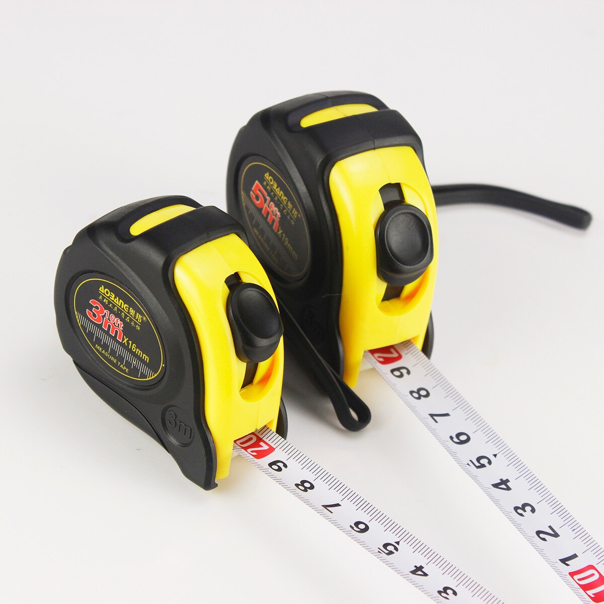 Aubon 3m/ 5m/ 7.5m måle roulette tape gummieret stål lineal målebånd fleksible tapeline tilbagetrækkelige måleværktøjer