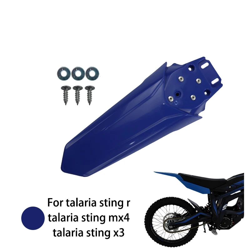 LESQUE Pit Dirt Bike Tail Mud Guard Black Rear Fender Covers For Electric Bike Talaria Sting R MX4 X3 Electric Bikes Ebike: Blue
