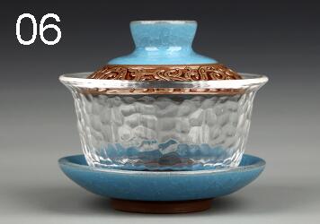 Chinese kungfu gai wan teaset China glass Tea Sets Dehua gaiwan tea porcelain teapot tea set for travel Beautiful easy kettle: 06