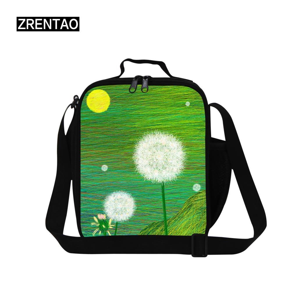 Zrentao barn lunsjkjølere enkelt skulder måltidsboks bag picnic firkantet mat isolasjonspose for å jobbe utendørs: Design 6