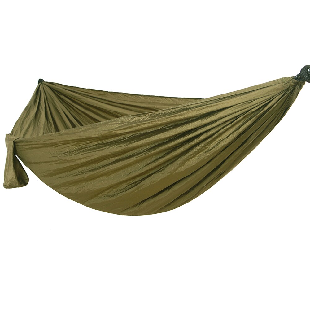 Hamaca portátil para exteriores, para viajes, supervivencia, caza, cama para dormir, hamaca para relajarse, 2 correas, 2 mosquetones: L