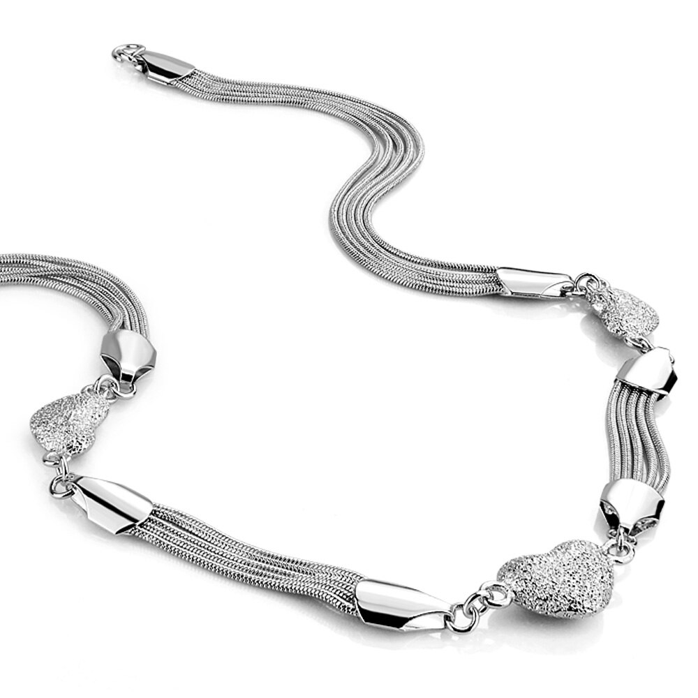 Collier avec pendentif en forme de cœur en argent Sterling 925 pour femme, collier avec pompon ras du cou, nouveauté, 100%