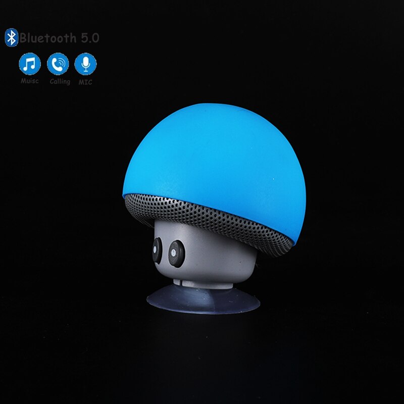Mini mushroom speaker MP3 player cute cartoon cucktion cap audio outdoor portable peaker wireless bluetooth