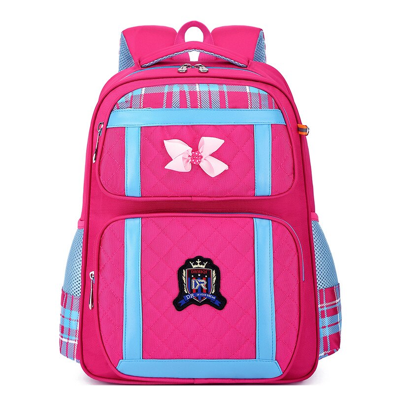 Waterproof Children School bags Girls Orthopedic school Backpack Kids Book Bag princess primay school Backpack bolsa infantil: large rose red