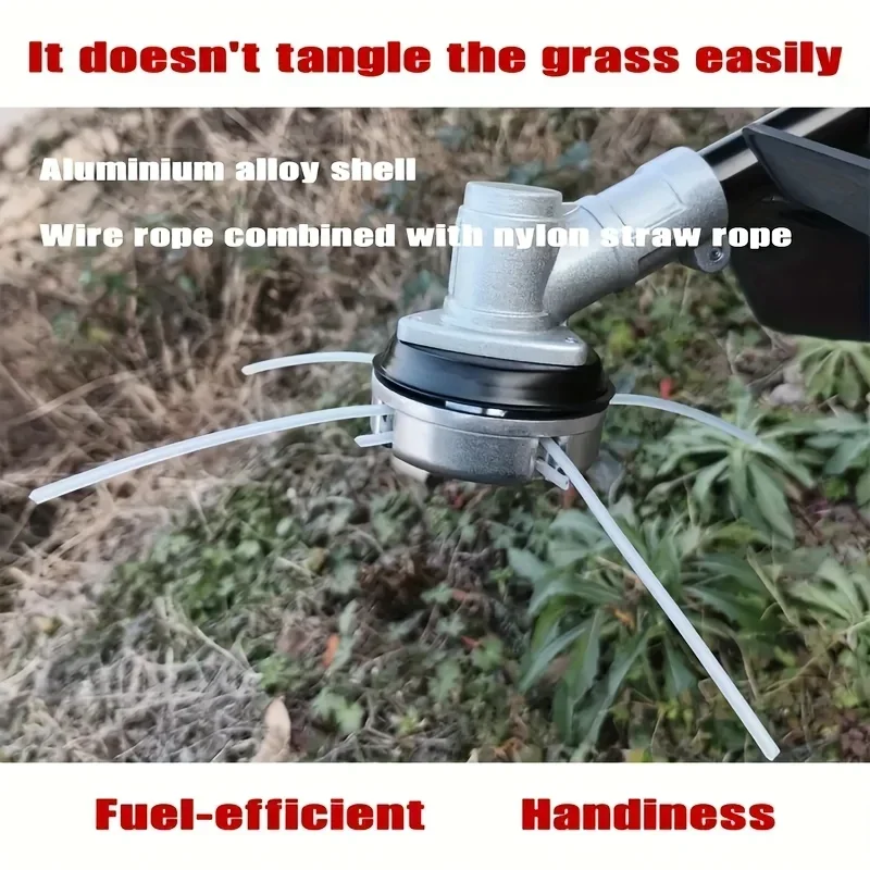 1pcs Universal Aluminum Alloy Lawn Mower Head with Nylon Steel Lawn Mowing Line, Lawn Mower Replacement Parts