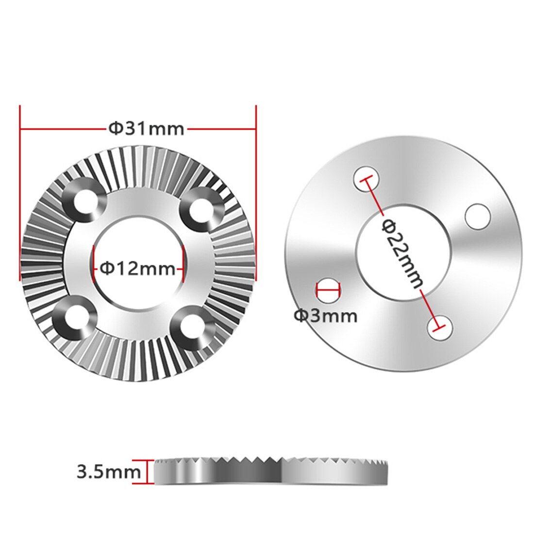1x Stainless Steel ARRI Rosette Mount Adapter Gear Head Connector Dia 31mm / 20mm for Camera Cage Handle Grip Gimbal Extension: 31mm Stainless steel