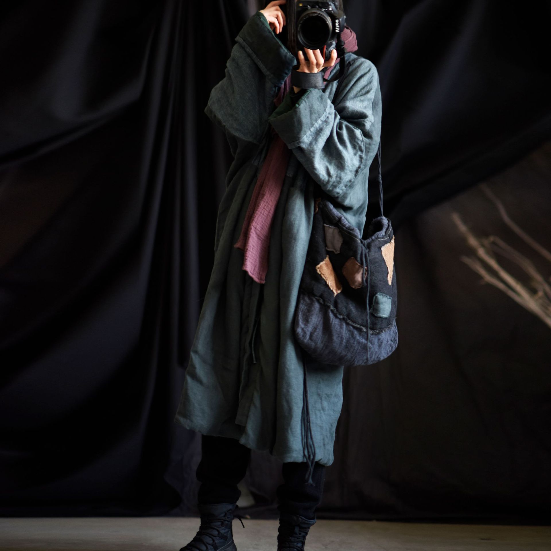 Sac Patchwork en lin pour femmes, Vintage, 2022