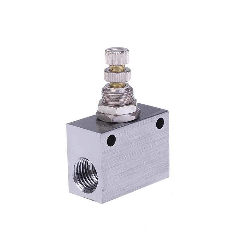 1 x Flow Control Valve Aluminum Alloy Pt 1/8" Thread Bore One Way Flow Control Valve ASC100-06
