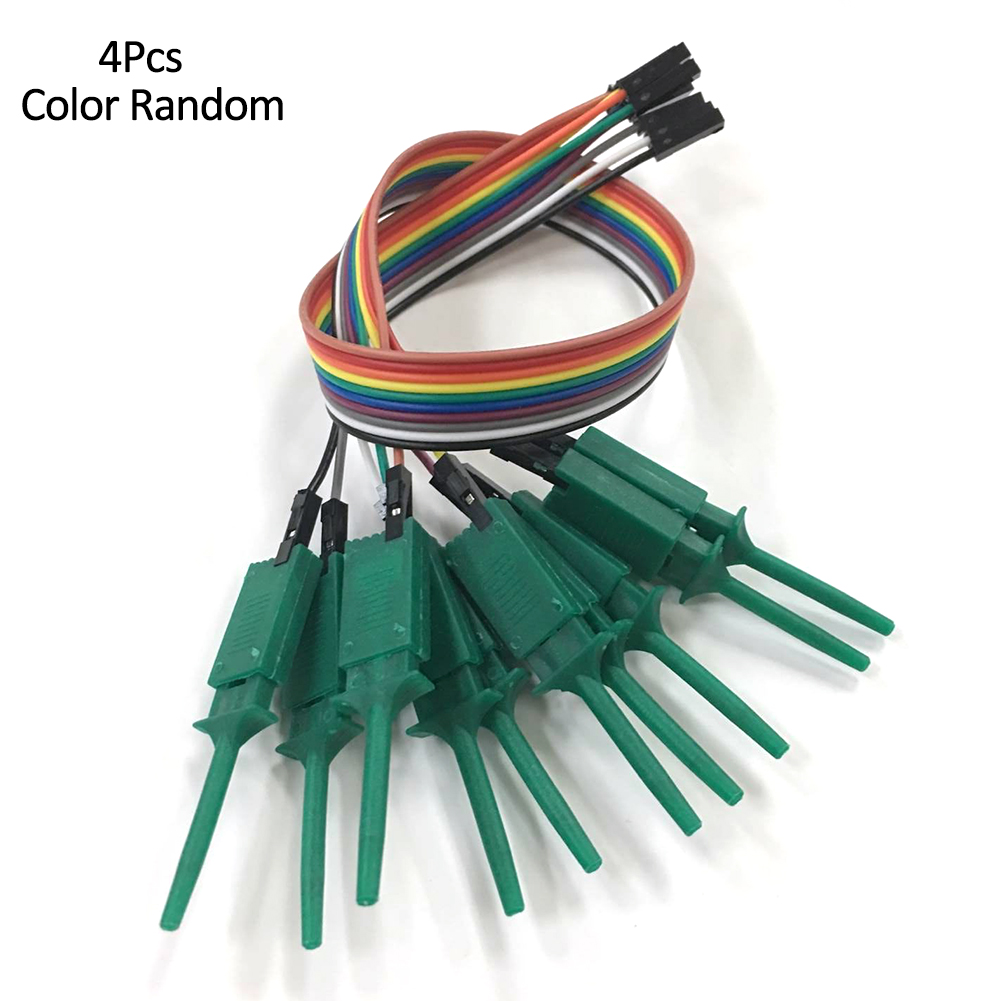 4 stk 28cm logik analysator kabel sonde test klemme wire krog test klip til elektroniske komponenter