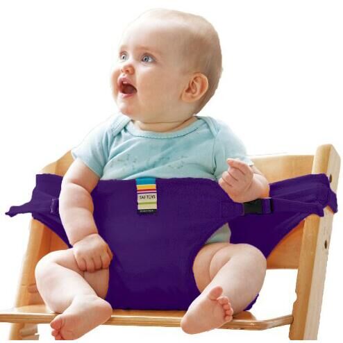 Babystol bærbart spædbarnsæde produkt spisestue frokoststol / sikkerhedssele, der fodrer højstolssele baby foderstol  #62: Lilla