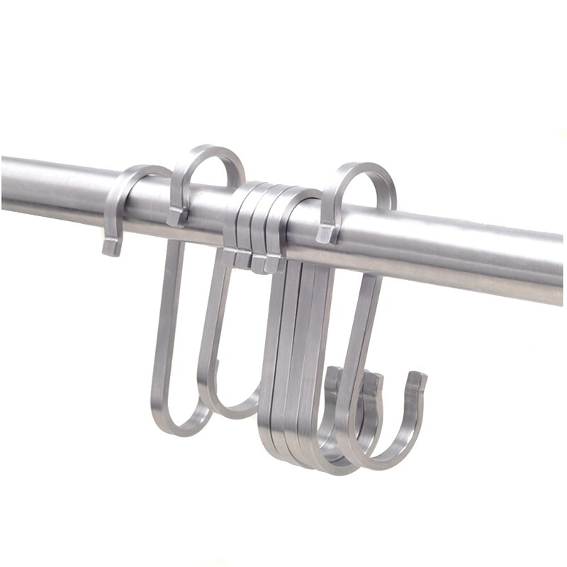 10PCS/Lot Stainless Steel S Hook S Shape Storage Hook Cabinet Kitchen Clothes Hanger Closet Hanging Organizer Accessories