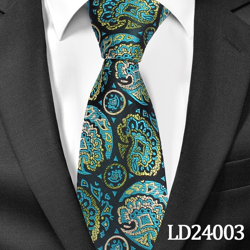 Casual Floral Ties Jacquard Classic Necktie For Men Suits Mens Business Neck Tie Cravats 8cm Width Groom Neckties: LD24003