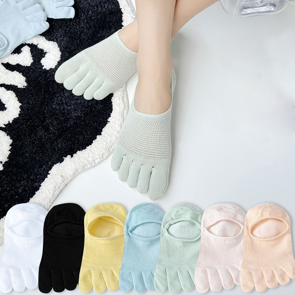 Women Five Toe Socks Slipper Toe Socks Boat Sock Ankle Short Socks Breathable Toe Invisible Socks Thin Toe Sock No Show Socks