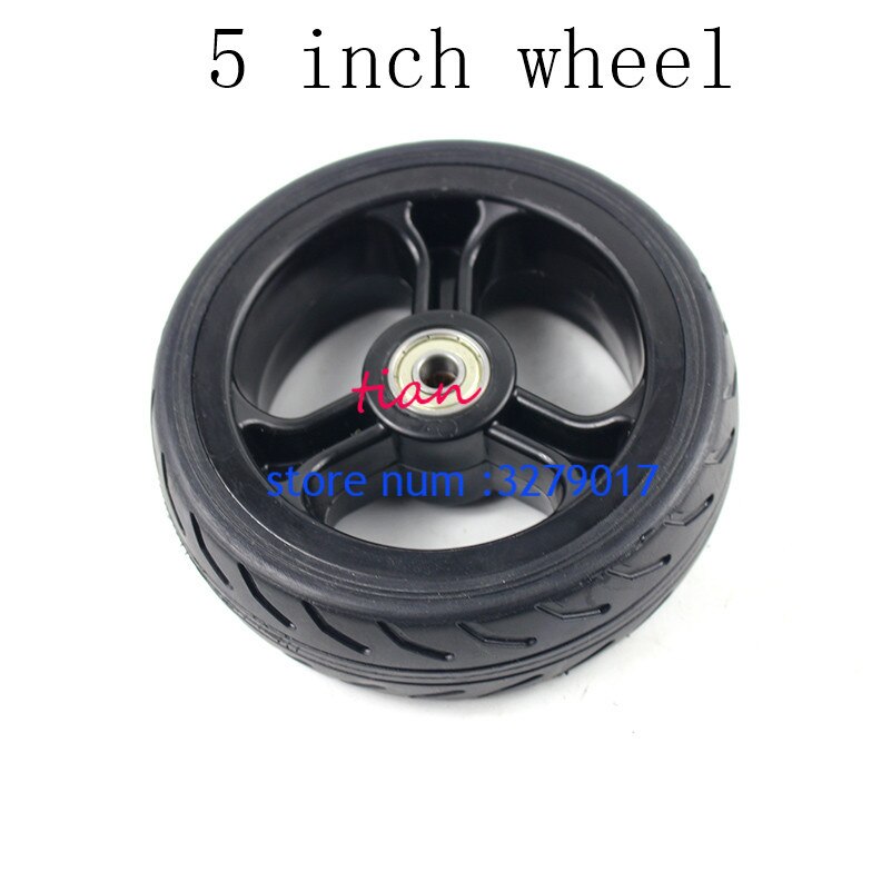 Good 5 inch solid wheels with good reputation and alloy rim for Fast wheel F0,jackhot,Nes carbon fiber scooter