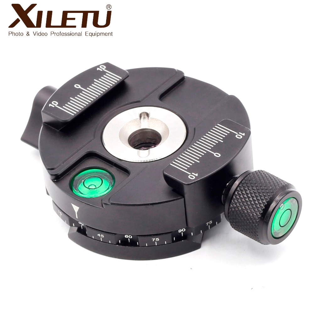 XILETU XPC-60C 360 Degree Panoramic Clamp Aluminum Alloy Adapter Quick Release Plate Tripod DSLR Photography Accessory