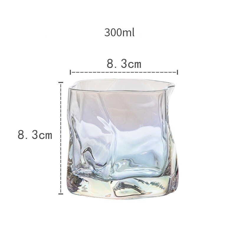 300ml forma Irregular de cristal de roca de arrugas vino cóctel coñac copa de coñac taza XO vaso BARRA DE VIDRIO Rock taza Drinkware: Colorful