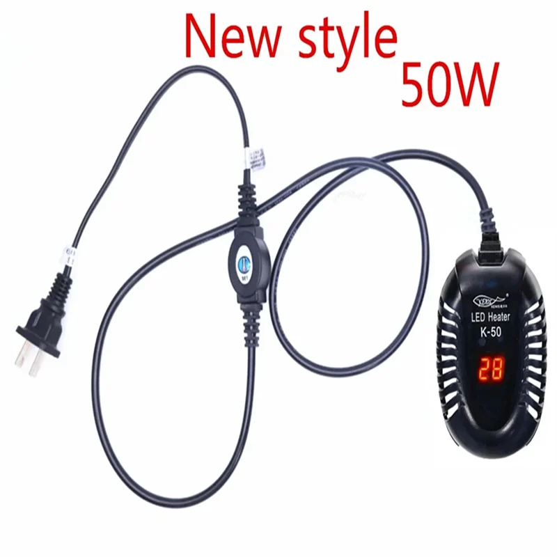 mini grzałka akwariowa grzałka robić akwarium termostat regulowana temperatura 25w 50w 100w grzałka dla żółwia bezpieczna grzałka robić zbiornika ﻿: Niebieski